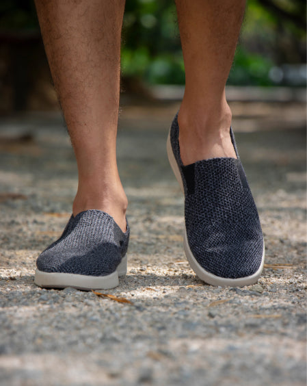 Person wearing Pair of Grey of Suffolks in a outdoor setting