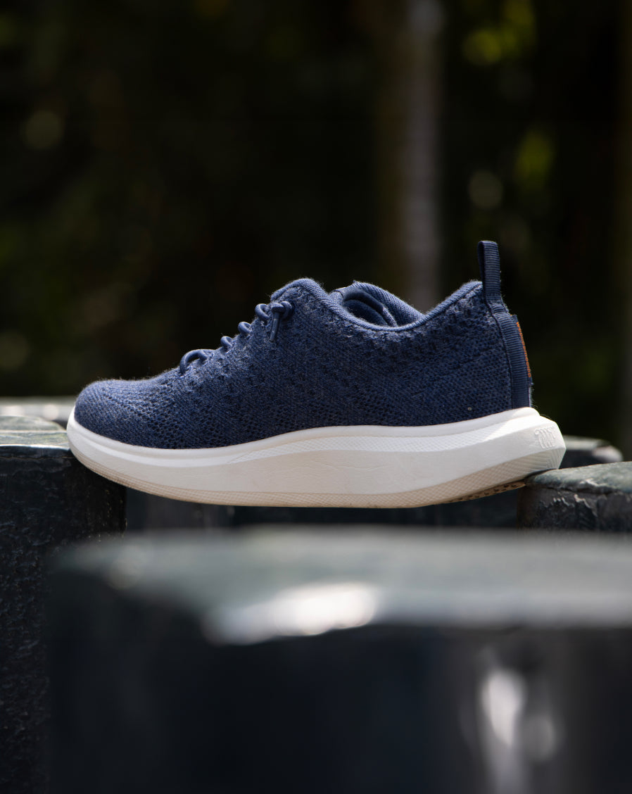 Blue Coogee Sneaker in outdoor Background