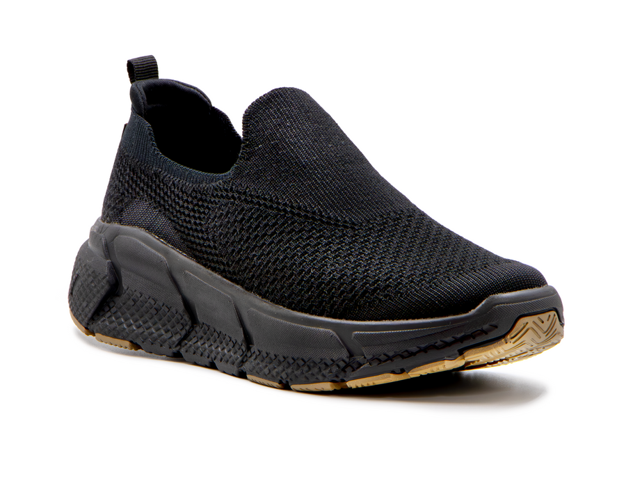 jet merino wool gum woolf with breathable fabric, black sole, and back pull tab for easy wear.