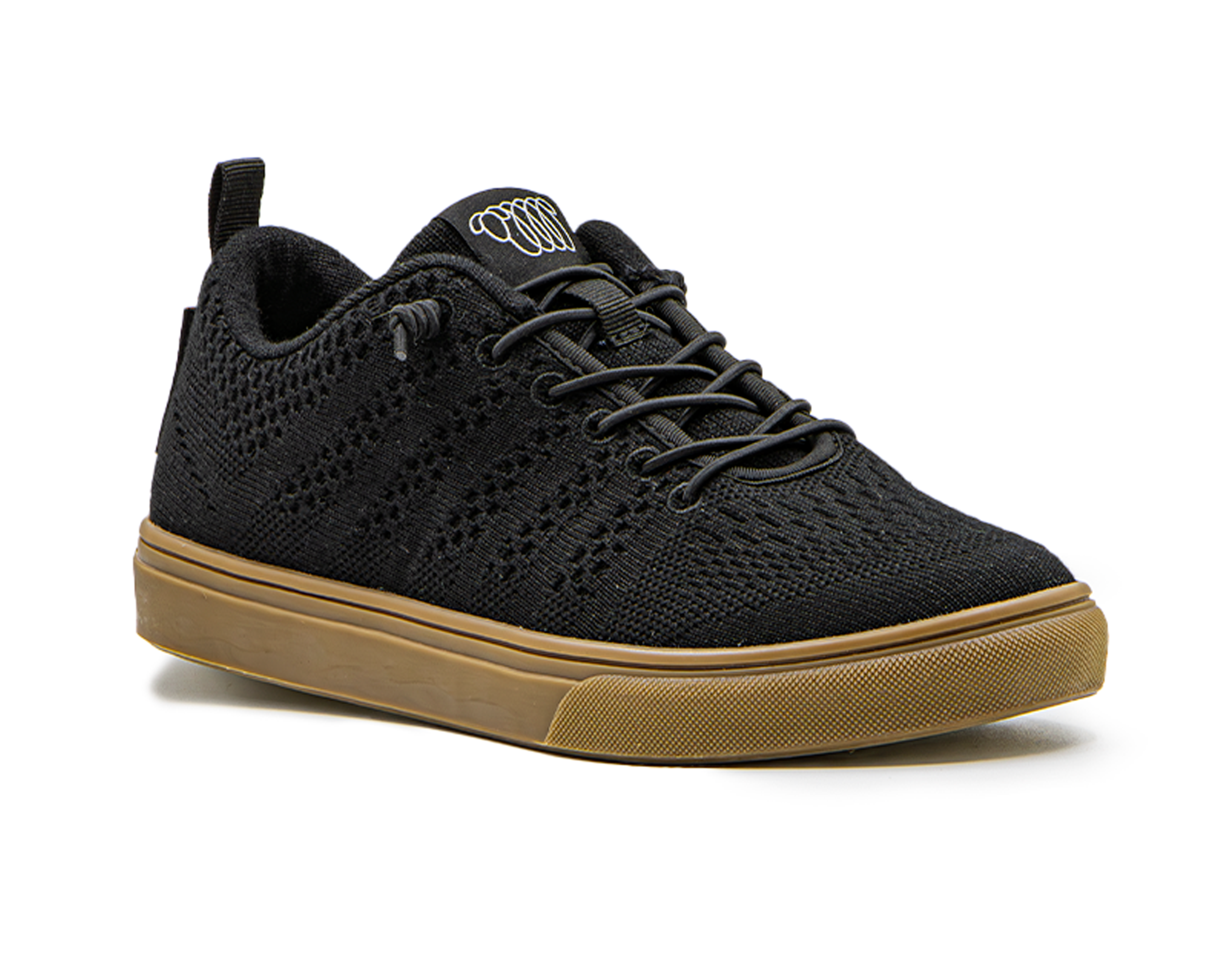 jet merino wool gum kiama with breathable fabric, brown sole, and back pull tab for easy wear.
