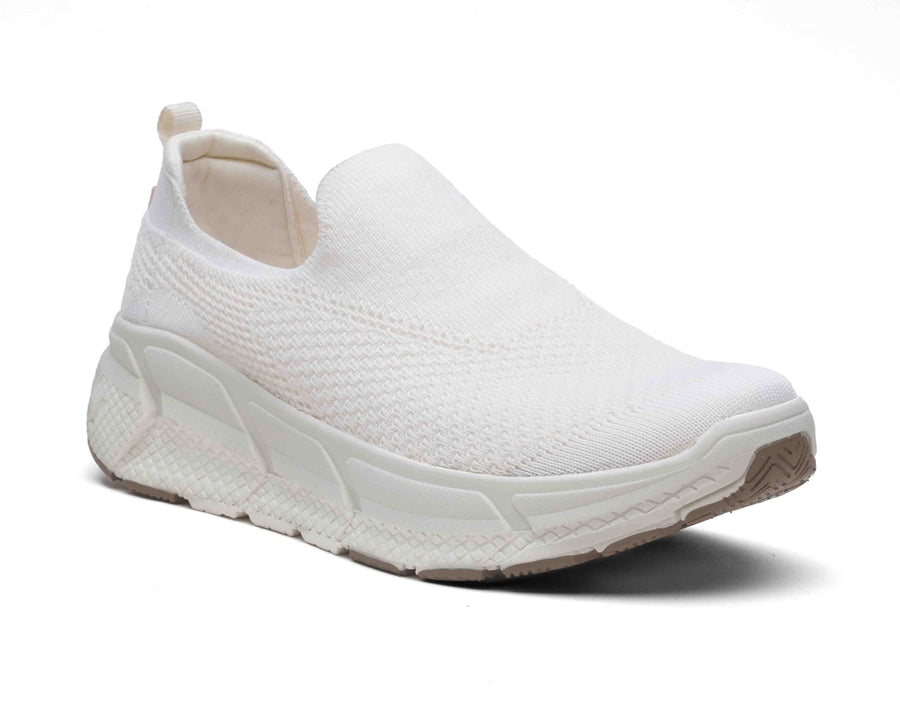 ice merino wool woolf with breathable fabric, white sole, and back pull tab for easy wear.